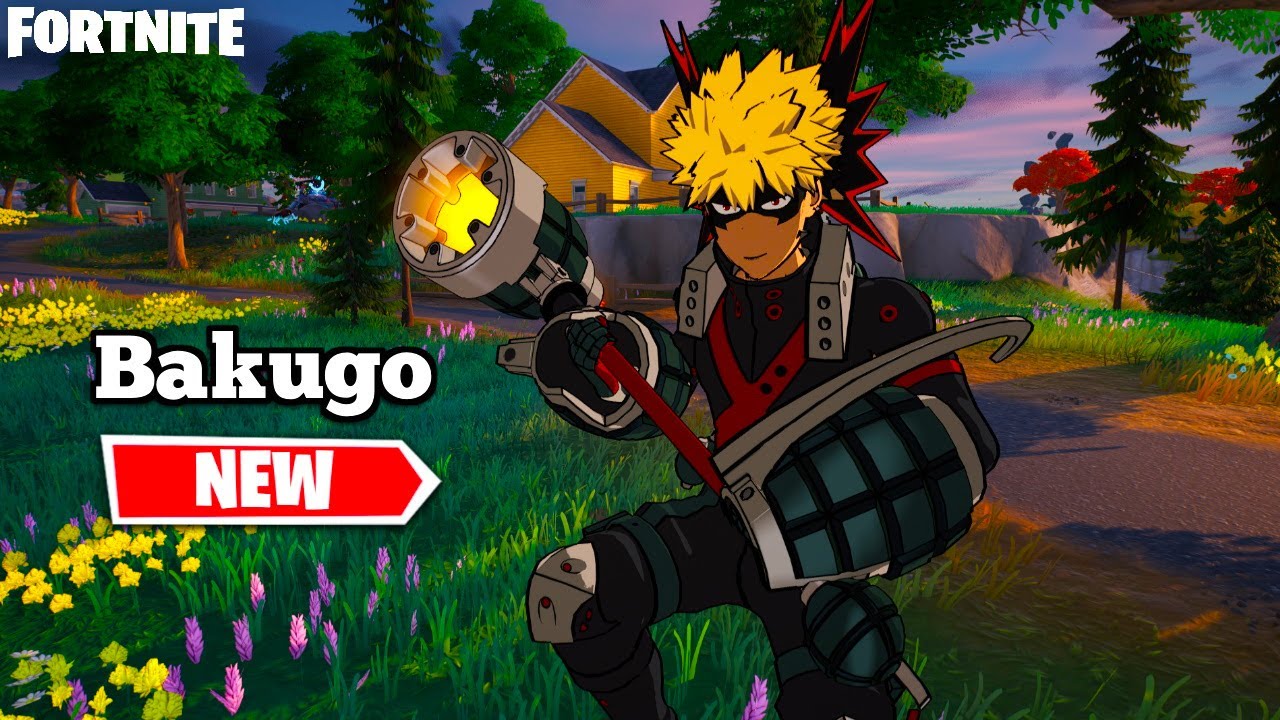 *NEW* KATSUKI BAKUGO SKIN GAMEPLAY FORTNITE X MHA MY HERO ACADEMIA