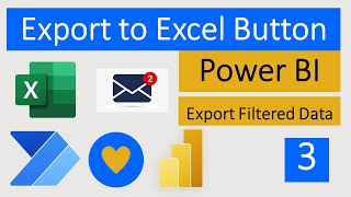 how to export filtered data to excel from power bi button using power automate?