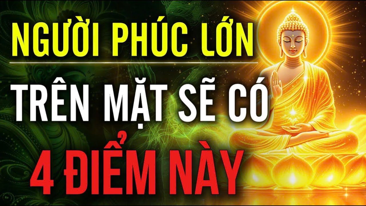 NGƯỜI CÓ PHÚC KHÍ LỚN - TRÊN MẶT SẼ CÓ 4 ĐIỂM NÀY, SỐ RẤT SƯỚNG | Hoa Từ Tâm