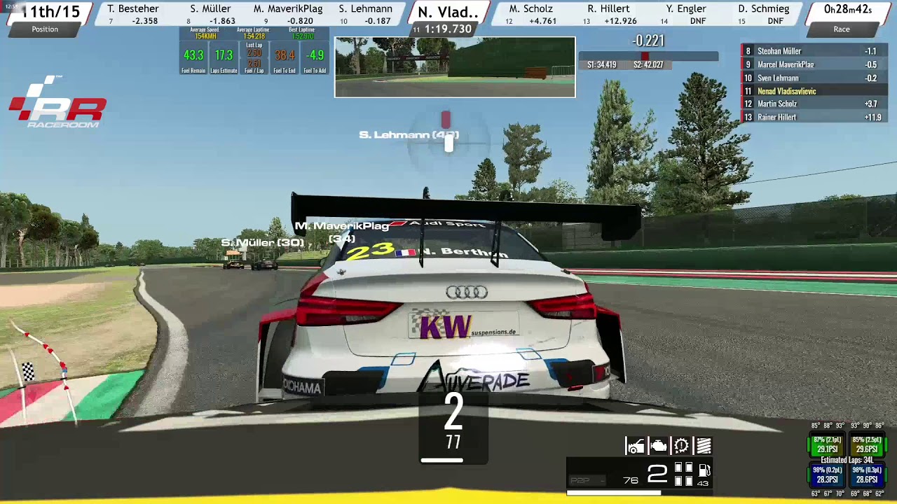 RaceRoom SLSR.de Championship WTCR 2019 Imola Race 2 Car Cupra TCR