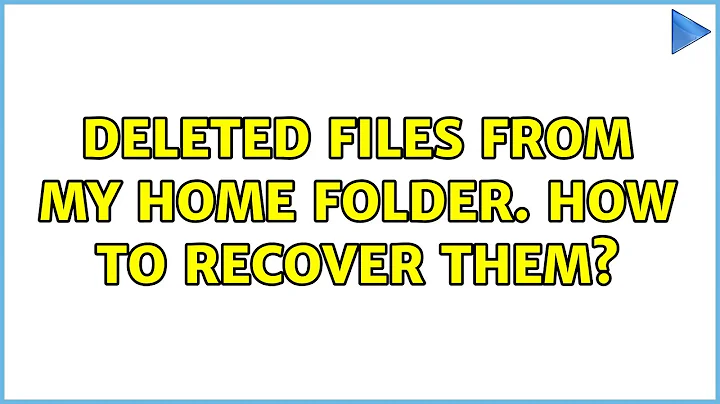 Ubuntu: Deleted files from my home folder. How to recover them?