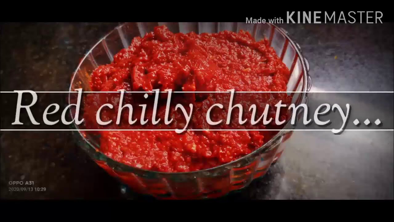 Red chilli chutney--healthy and easy recipe... Instant side dish for chapati, dosa etc...