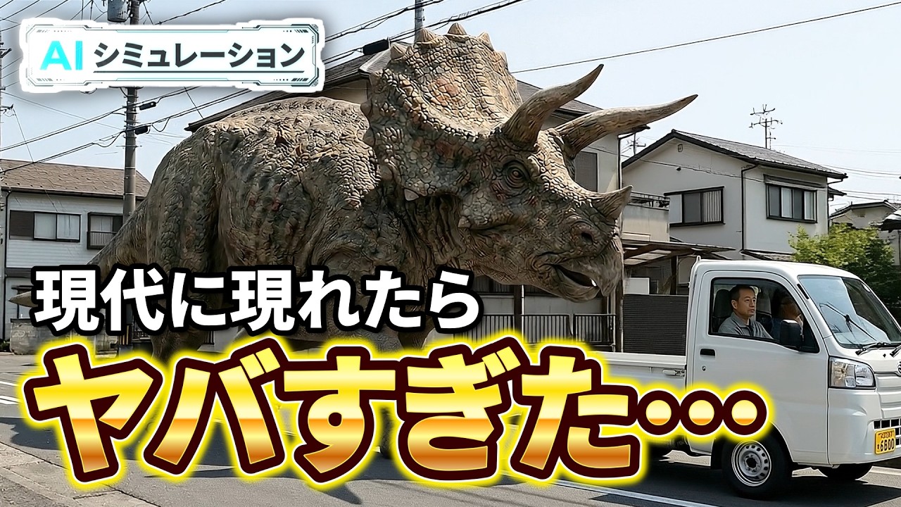 トリケラトプスの生態と大きさを徹底解説!現代の街に現れたらどうなる?【恐竜シミュレーション】
