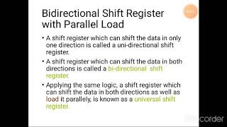 Bidirectional shift register with Parallel Load