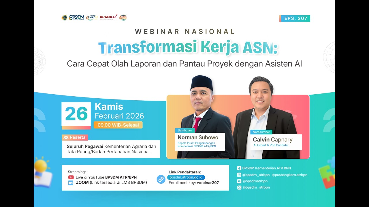 Webinar Nasional-Transformasi Kerja ASN: Cara Cepat Olah Laporan dan Pantau Proyek dengan Asisten AI