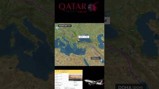 @qatarairways QR68 FRA🇩🇪➡️DOH🇶🇦| #flightroute #flightreacts #b787