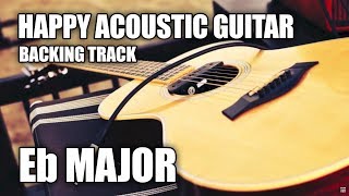 Happy Acoustic Guitar Backing Track In Eb Major chords