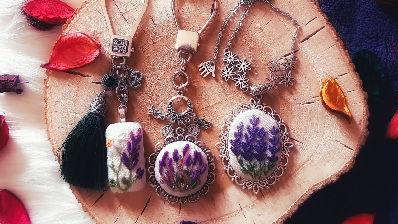 تقفيل سلاسل بالتطريز  سلسله بالتطريز وتقفليها  بالكامل embroidery necklace