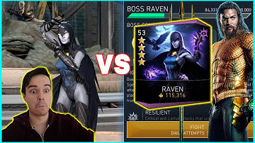 Raven Vs Boss Raven Injustice 2 Mobile Advent Of Chaos Solo Raids