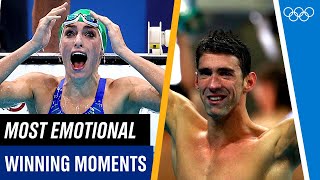 When Michael Phelps was in tears! | The most emotional gold medal winning moments