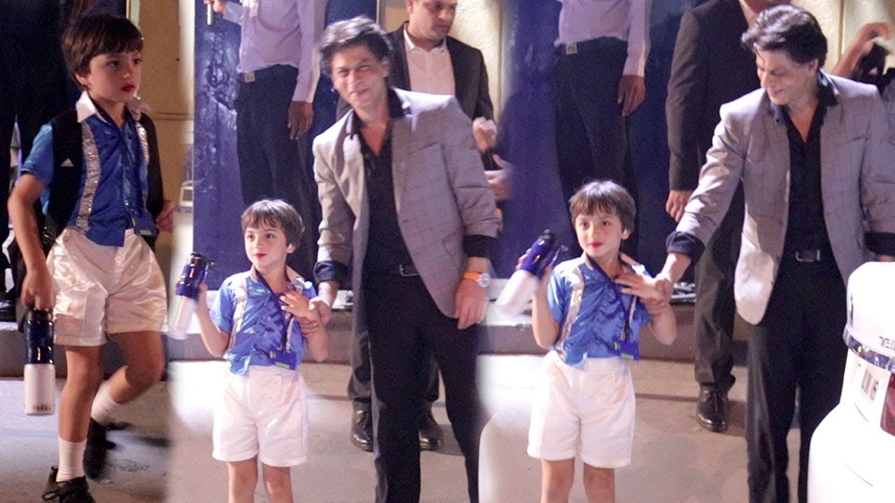 Abrham Khan Cute Moments With Dad Shahrukh Khan @ Ambani's School Annual Function
