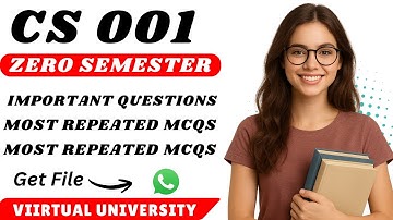 CS001 Midterm preparation 2025 | CS001 Midterm Past Papers 2025 | Virtual University