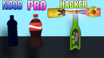 NOOB VS PRO VS HACKER -Bottle Flip 3D