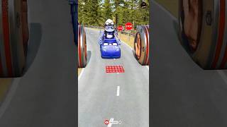 MrBeast, Iron Man & Hulk vs Crazy Traps! 🤯 beamNG drive #shorts