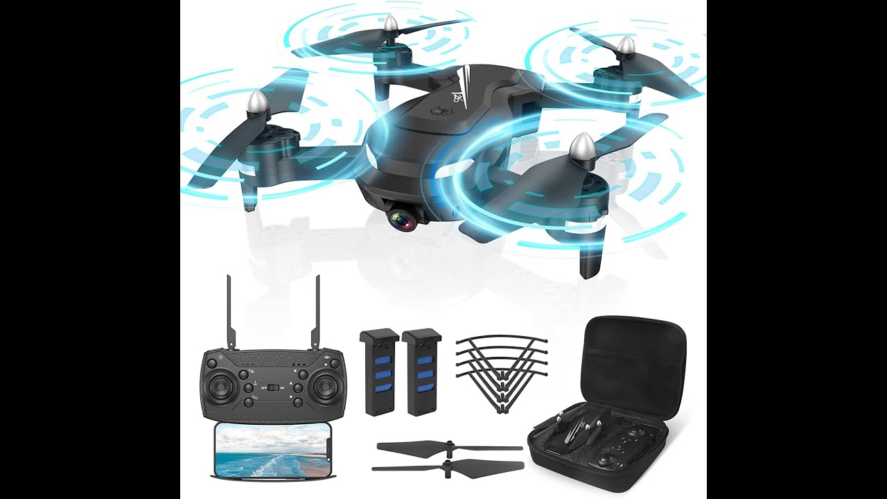 Wipkviey T26 Drone con Telecamera 1080P HD Pieghevole per Principianti FPV Trasmissione 2 Batterie