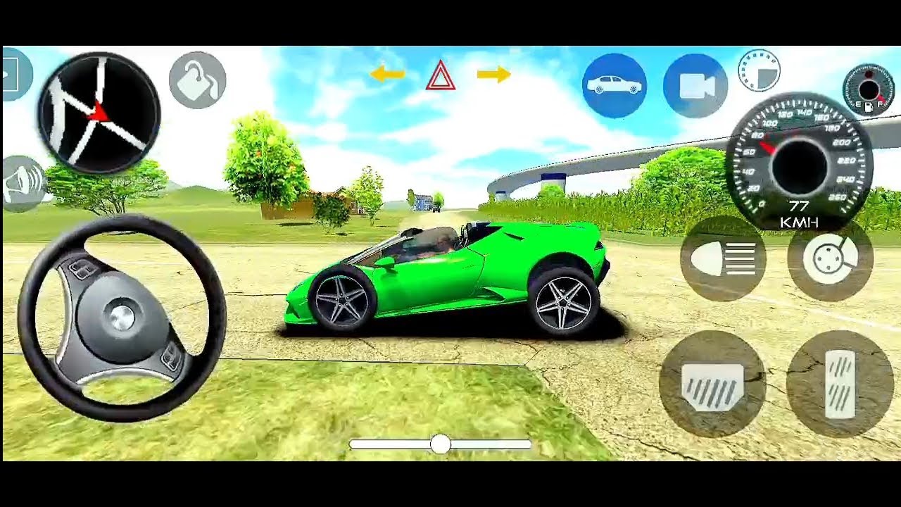 New Green Lamborghini Gameplay Video 💚🎮 Android Game Gameplay 🎮 Gadi Wala Game 🚘 Indian Car Game 