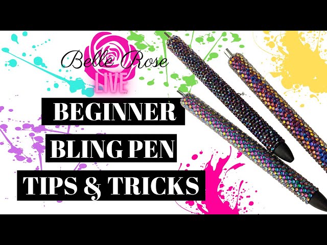 RAINBOW RHINESTONE PEN TUTORIAL FOR BEGINNERS 🌈 // How to Make DIY Striped  Papermate Bling Pens 