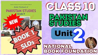 FBISE CLASS 10 PAKISTAN STUDIES New Book Unit 2 ESTABLISHMENT OF PAKISTAN SLOs book 1