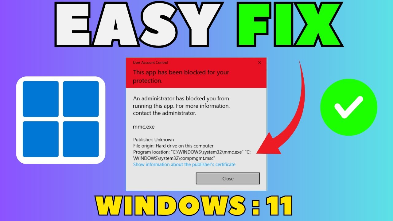 How To Fix MMC.exe Blocked by Administrator – 100% Working