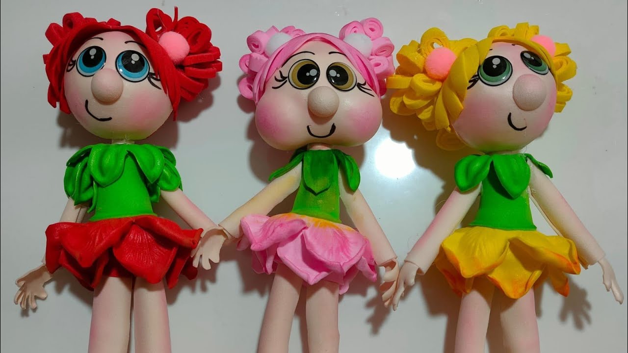 Fofucha caneta com roupa de rosa 🌹