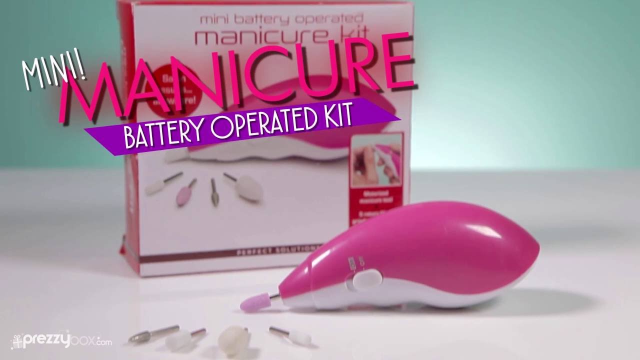 Mini Battery Operated Manicure Kit Buff, File And Shape Your Nails