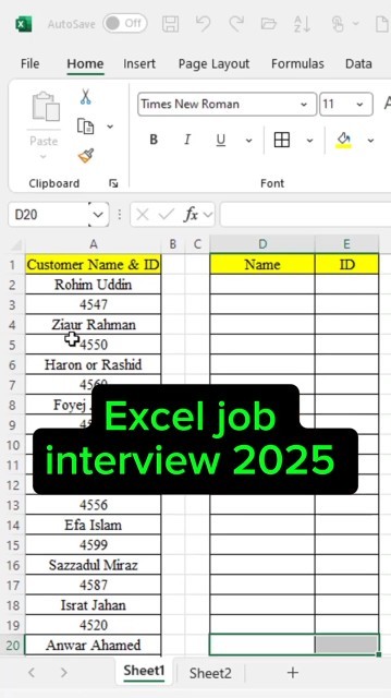 Excel interview questions and answers 2025#shorts #excel # ...