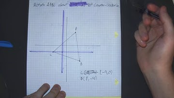 Rotate a Triangle About a Point not the origin 90 Degrees Counter Clockwise Visual