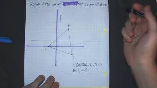 Rotate a Triangle About a Point not the origin 90 Degrees Counter Clockwise Visual Profile