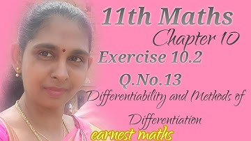 11th Maths📚 Exercise 10.2📚Q.No.13📚chapter 10 📚 Samacheer Kalvi📚 earnest maths