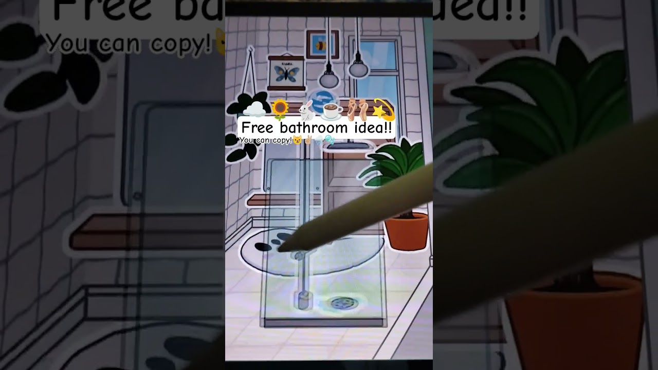 Free bathroom idea🩰🫧☁️#cute #fanpage #noflop #tocaboca #tocaaesthetichousetour #cutecore #ilygsm