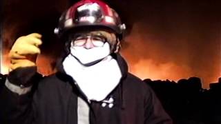 Vintage video of tires on fire in Akron Ohio
