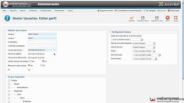 Ayuda Joomla 1.7 - Gestor de Usuarios - Editar usuario