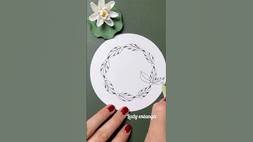 Zentangle  Waternail / Easy swirl Zentangle tangle pattern for beginners /Drawing step by step