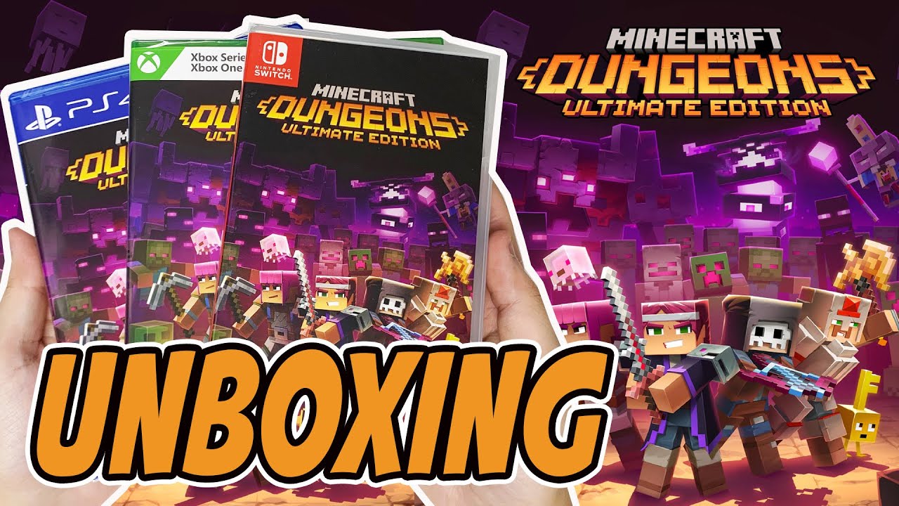 (PS4/Switch/Xbox) YouTube Unboxing - Dungeons: Ultimate Minecraft Edition