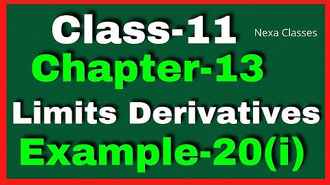 Example20 Chapter13 Class 11 Math ||Example20 Class11 Ch 13 NCERT Math ||Chapter13 Example20 Class11