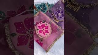 Aesthetic Hand-Painted Dupatta & Potli Set ✨