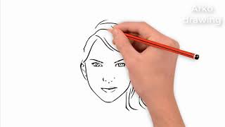 How to draw a realistic female face step by step for Beginner s Guide Draw Faces