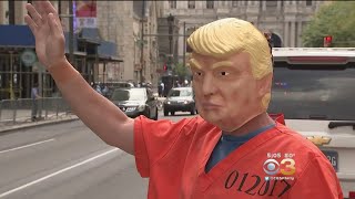 President Trump's Visit Brings Protesters To Center City Streets