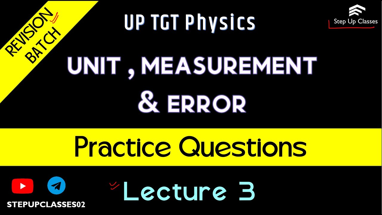 Lecture 3 | Practice Questions | Topic : Error - YouTube