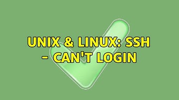 Unix & Linux: ssh - Can