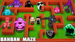 SURVIVAL IN MAZE WITH GARTEN OF BANBAN 3 & DOORS ROBLOX in Minecraft - Gameplay - Animation by Mineology 3,057,215 views 1 year ago 9 minutes, 1 second