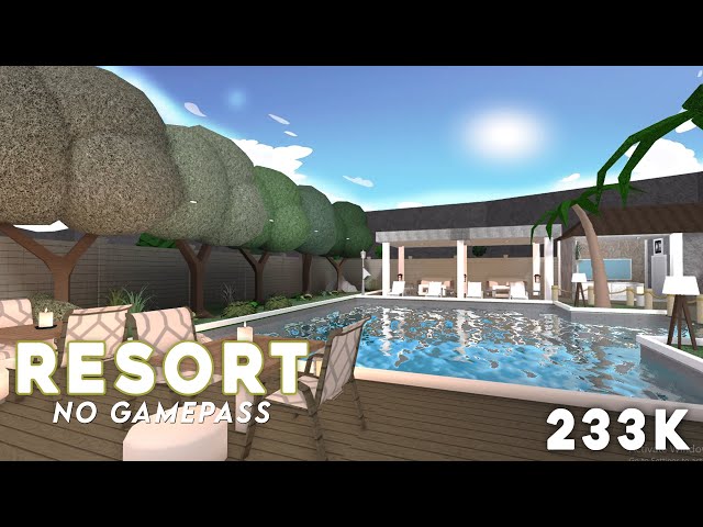 Roblox Bloxburg - No Advanced Placing Tropical Hotel - Minami Oroi 