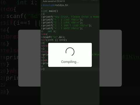 Impress your Crush to Say I LOVE YOU Using C language. Coding Trick #shorts #viralvideo