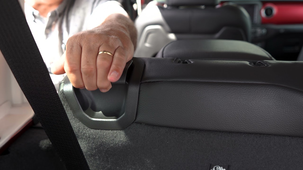 2021 Jeep Wrangler: How to fold the seats back - YouTube