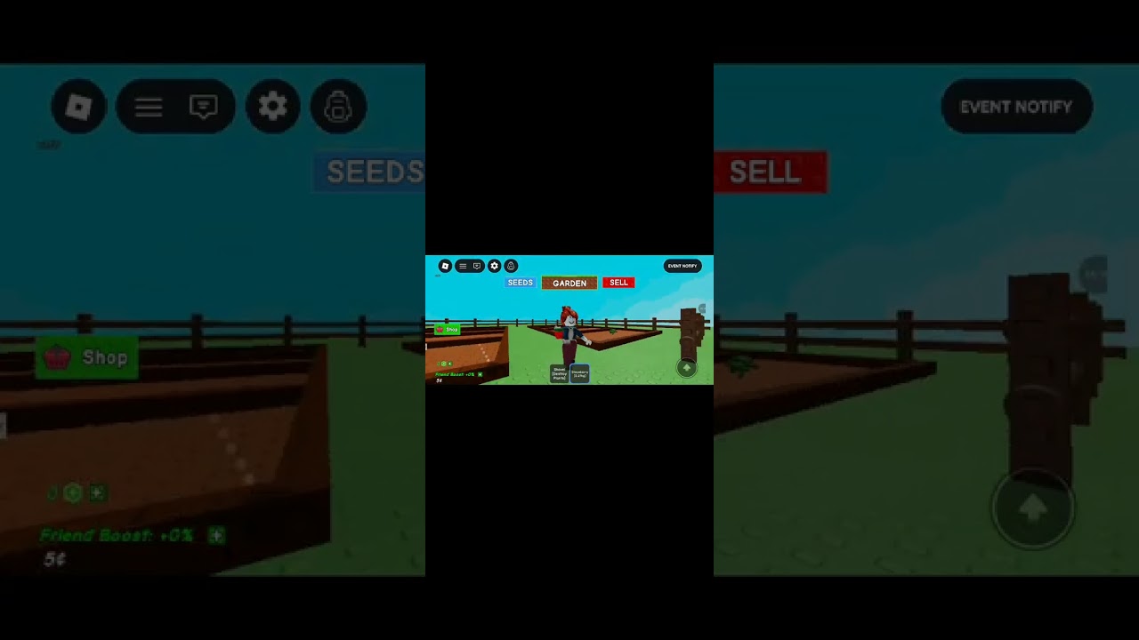 Trying to upgrade my sister's new Roblox account in grow a garden 