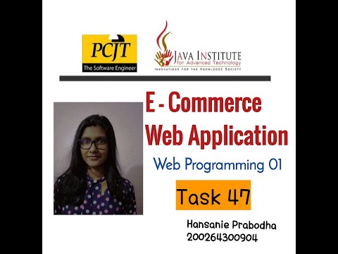 Web Programming 01 e Shop| Task 47 | 1st Year | Java Institute