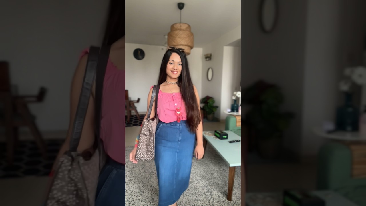 Styling Denim Midi Skirt 