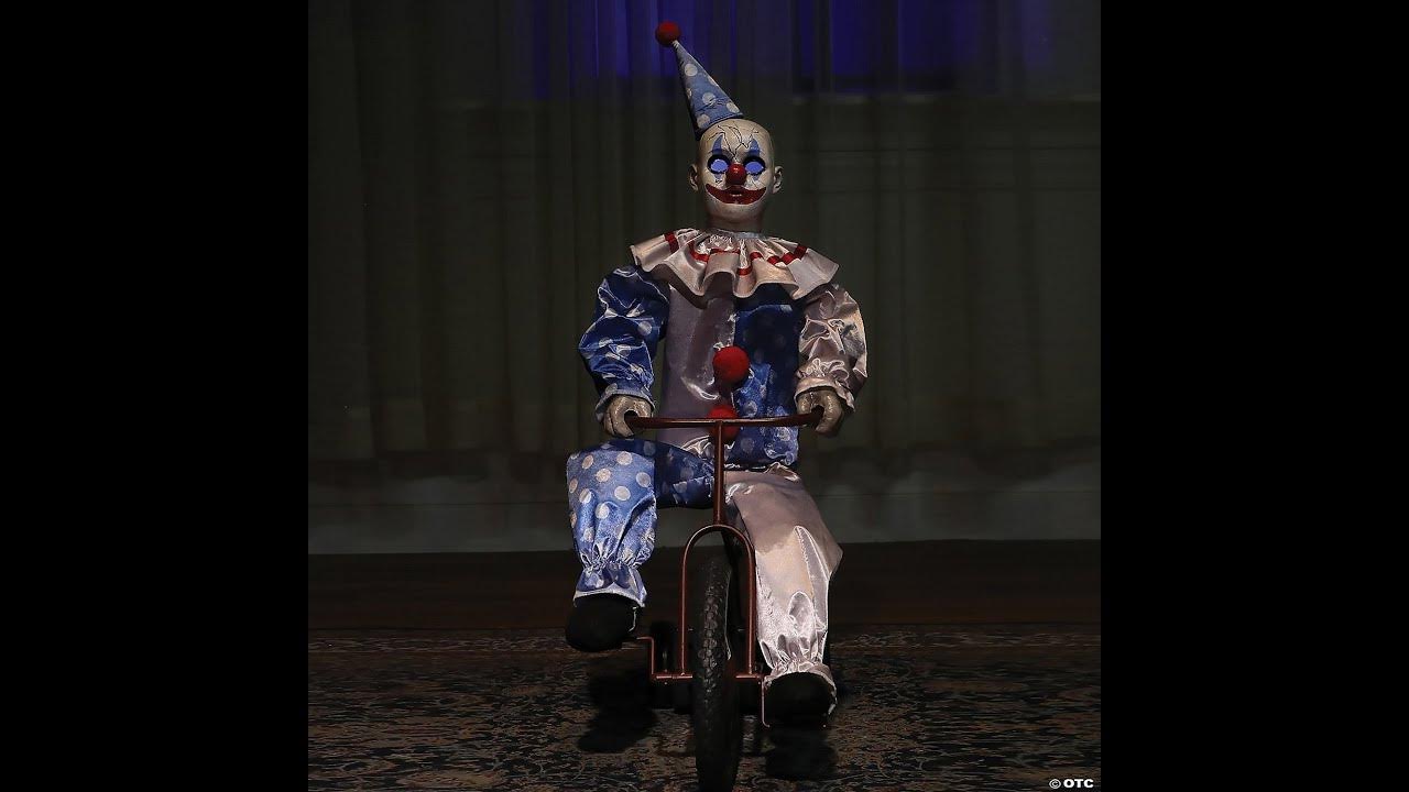 32" Animated Tricycle Circus Freak Amusement Park Haunted Clown Doll