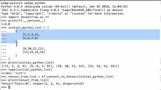 Convert List To TensorFlow Tensor Convert List To Tensorflow Tensor