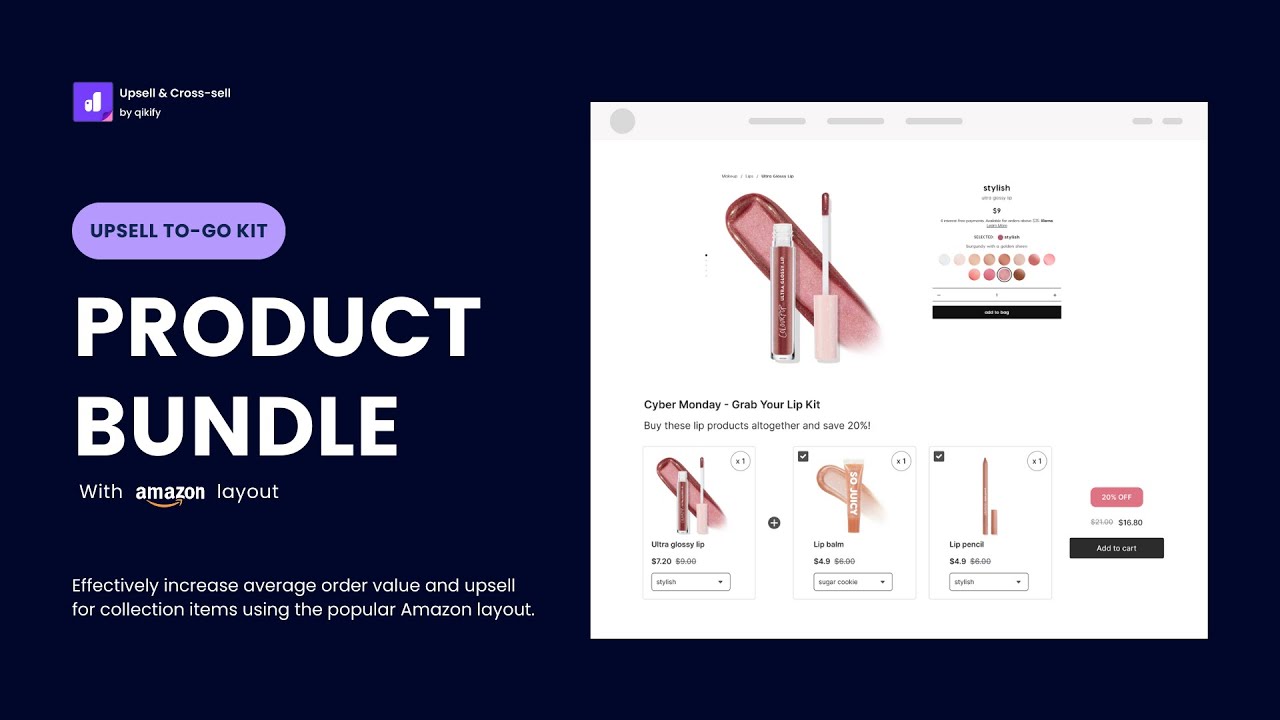 Create Product Bundles for Shopify stores using Amazon layout to upsell ...